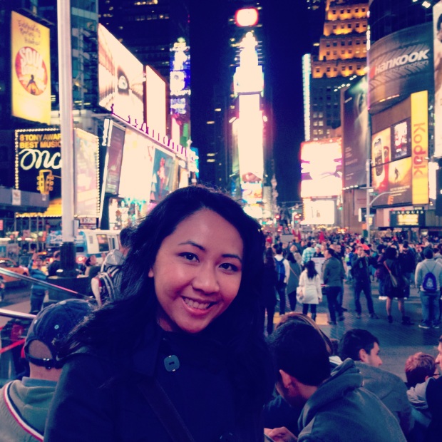 Me in Times Square on our first night. Buzz Buzz!